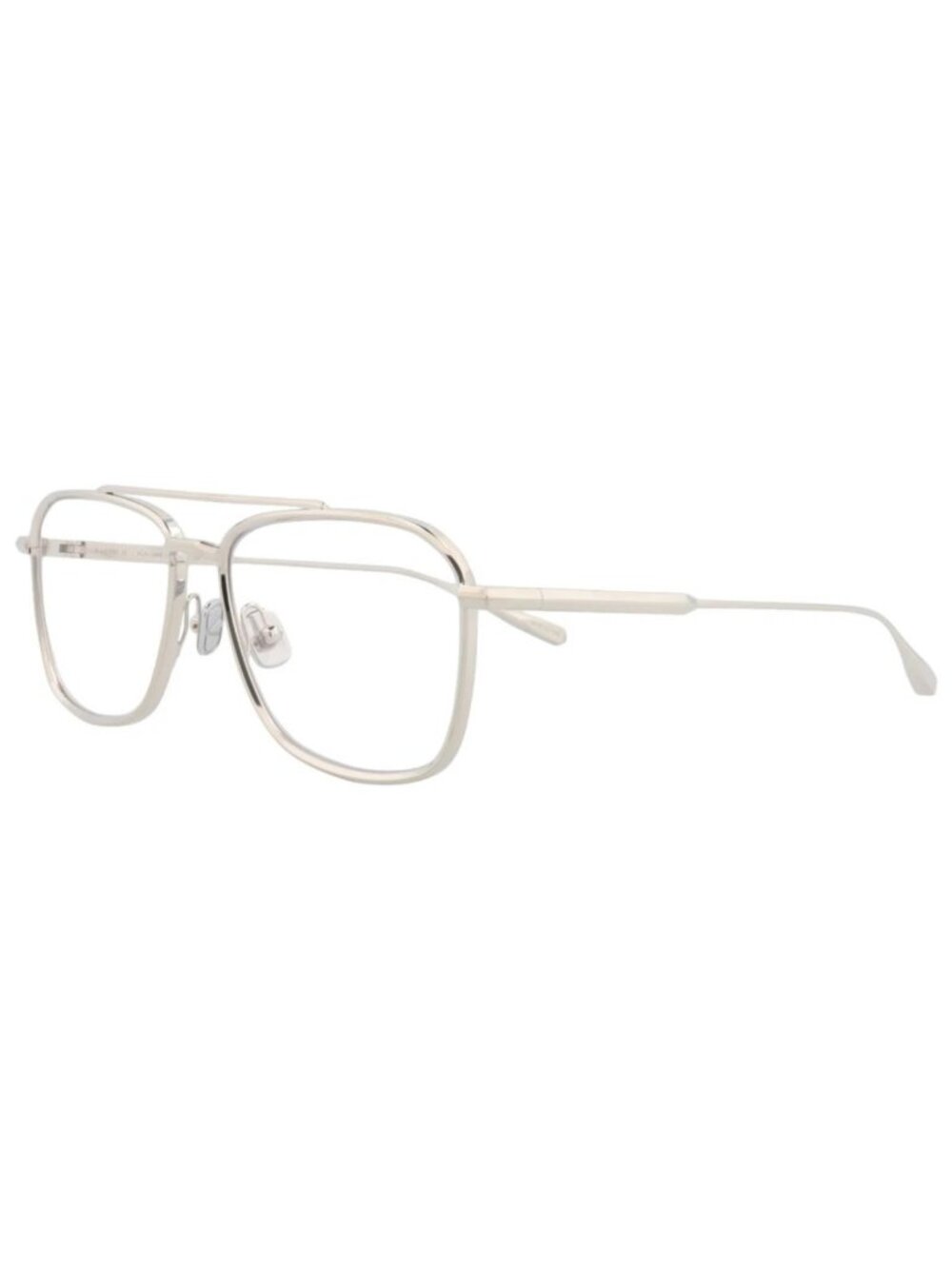 New Valentino Women's Eyeglasses Aviator Metal Frame Unisex Silver Silver